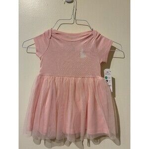 NWT‎ Carter's Child of Mine Pink Bunny Dress - 12M